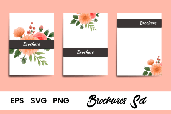 Dahlia Flower Brochure Flyer Template for Print Templates and Graphics