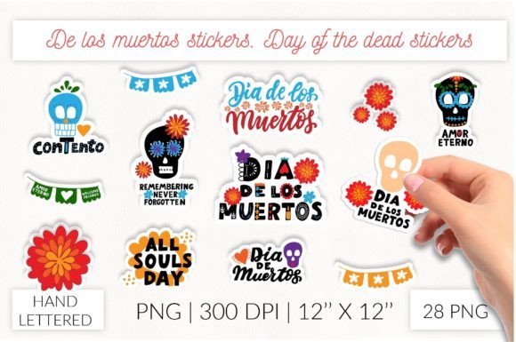 Day of the Dead De Los Muertos Stickers