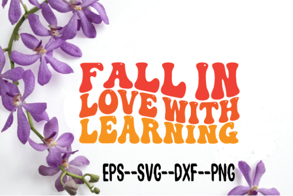 Fall in Love with Learning Retro Wavy