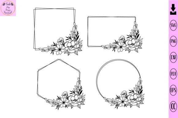 Floral Frame Svg for Local Business Branding and Print Templates