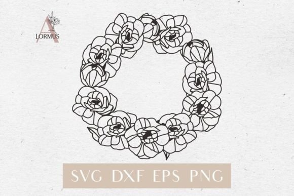 Floral Wreath Svg for Crafts and Graphics