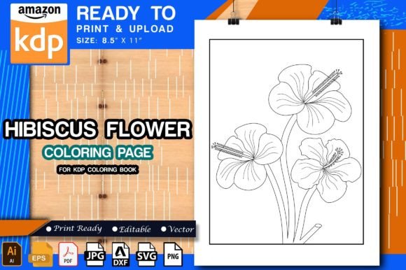 Flower Coloring Page for Kids - A Versatile Graphics Asset