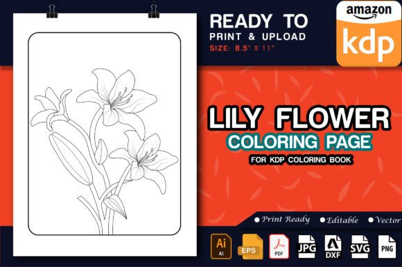 Lily Flower Graphics for Branding and Packaging