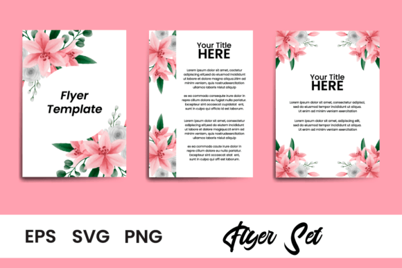Lily Watercolor Brochure Flyer for Local Branding