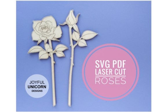 Roses SVG Laser Score File for Wedding Design
