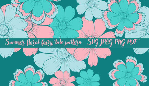 Summer Floral Fairy Tale Pattern for Creative Design