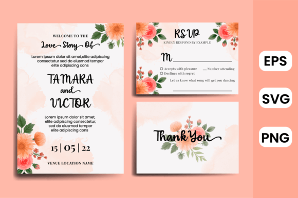 Wedding Invitation Dahlia Flower Frame - A Graphic Design Asset for Print Templates
