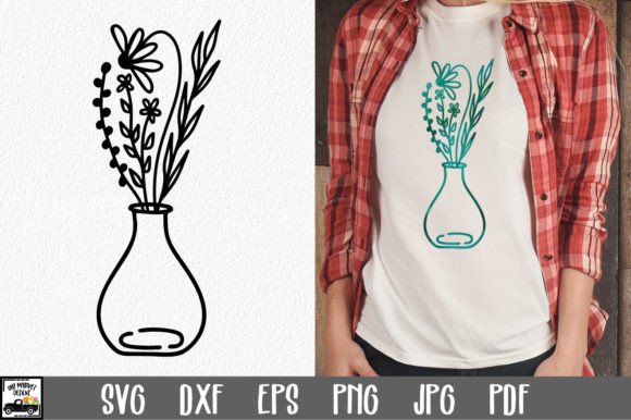 Wildflower Vase SVG File Review